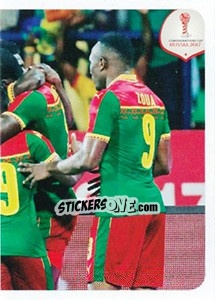 Sticker Celebration Cameroon (puzzle 2) - FIFA Confederation Cup Russia 2017 - Panini
