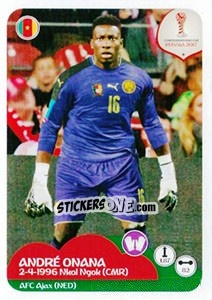 Sticker André Onana - FIFA Confederation Cup Russia 2017 n. 153 - Panini