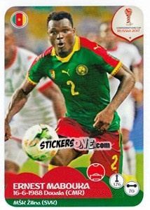 Sticker Ernest Mabouka - FIFA Confederation Cup Russia 2017 n. 154 - Panini