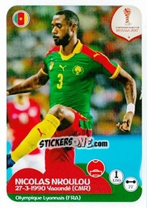 Sticker Nicolas Nkoulou - FIFA Confederation Cup Russia 2017 n. 155 - Panini