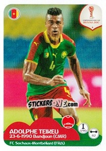 Sticker Adolphe Teikeu - FIFA Confederation Cup Russia 2017 n. 156 - Panini