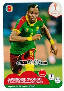 Sticker Ambroise Oyongo - FIFA Confederation Cup Russia 2017 n. 158 - Panini