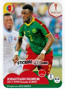 Sticker Jonathan Ngwem - FIFA Confederation Cup Russia 2017 n. 160 - Panini