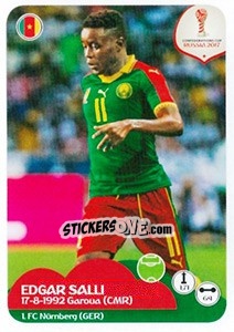 Sticker Edgar Salli - FIFA Confederation Cup Russia 2017 n. 168 - Panini
