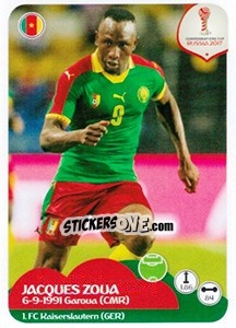 Sticker Jacques Zoua - FIFA Confederation Cup Russia 2017 n. 170 - Panini