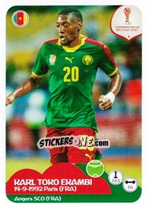 Sticker Karl Toko Ekambi - FIFA Confederation Cup Russia 2017 - Panini
