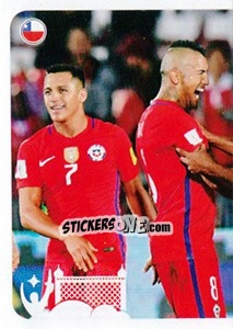 Sticker Celebration Chile (puzzle 1) - FIFA Confederation Cup Russia 2017 n. 177 - Panini