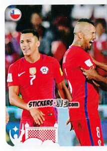 Sticker Celebration Chile (puzzle 1) - FIFA Confederation Cup Russia 2017 - Panini