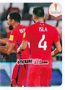 Sticker Celebration Chile (puzzle 2) - FIFA Confederation Cup Russia 2017 n. 178 - Panini