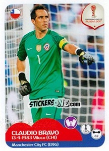 Sticker Claudio Bravo - FIFA Confederation Cup Russia 2017 n. 179 - Panini