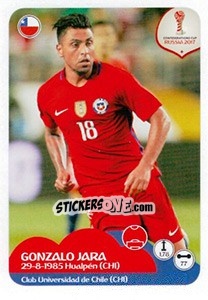 Sticker Gonzalo Jara - FIFA Confederation Cup Russia 2017 n. 181 - Panini