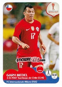 Sticker Gary Medel - FIFA Confederation Cup Russia 2017 n. 182 - Panini