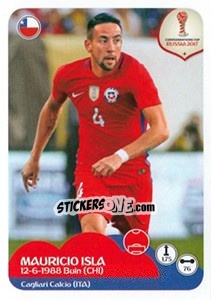 Sticker Mauricio Isla - FIFA Confederation Cup Russia 2017 n. 183 - Panini