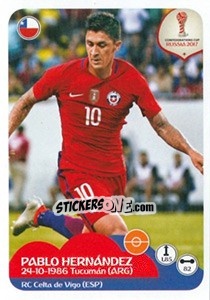 Sticker Pablo Hernández - FIFA Confederation Cup Russia 2017 n. 186 - Panini