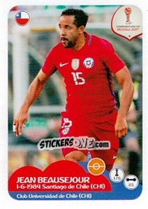 Sticker Jean Beausejour - FIFA Confederation Cup Russia 2017 - Panini