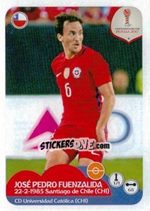 Sticker José Pedro Fuenzalida - FIFA Confederation Cup Russia 2017 n. 190 - Panini