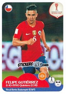 Figurina Felipe Gutiérrez - FIFA Confederation Cup Russia 2017 - Panini