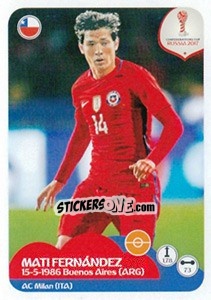 Sticker Matias Fernández - FIFA Confederation Cup Russia 2017 n. 192 - Panini