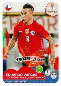 Sticker Eduardo Vargas - FIFA Confederation Cup Russia 2017 n. 196 - Panini