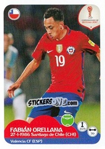 Sticker Fabián Orellana - FIFA Confederation Cup Russia 2017 n. 197 - Panini