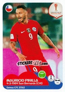 Sticker Mauricio Pinilla - FIFA Confederation Cup Russia 2017 n. 198 - Panini