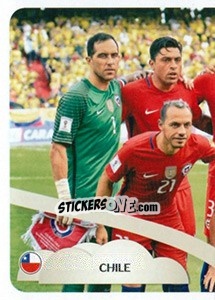 Sticker Team Chile (puzzle 1) - FIFA Confederation Cup Russia 2017 n. 201 - Panini