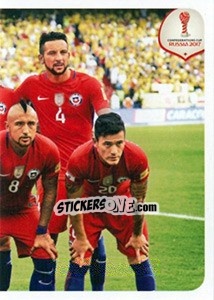 Sticker Team Chile (puzzle 3) - FIFA Confederation Cup Russia 2017 - Panini