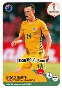 Sticker Brad Smith - FIFA Confederation Cup Russia 2017 n. 209 - Panini