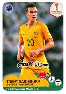 Sticker Trent Sainsbury - FIFA Confederation Cup Russia 2017 n. 210 - Panini