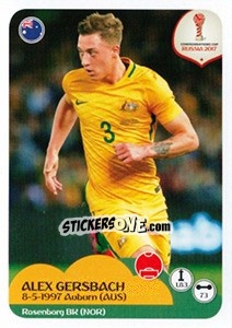 Sticker Alex Gersbach - FIFA Confederation Cup Russia 2017 n. 214 - Panini