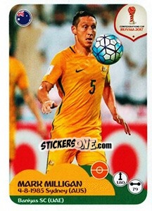 Sticker Mark Milligan - FIFA Confederation Cup Russia 2017 n. 215 - Panini