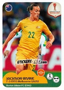 Cromo Jackson Irvine - FIFA Confederation Cup Russia 2017 - Panini