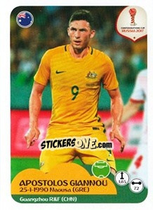 Figurina Apostolos Giannou - FIFA Confederation Cup Russia 2017 n. 225 - Panini