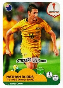 Sticker Nathan Burns - FIFA Confederation Cup Russia 2017 n. 227 - Panini