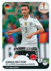 Sticker Jonas Hector - FIFA Confederation Cup Russia 2017 - Panini