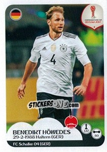 Sticker Benedikt Höwedes - FIFA Confederation Cup Russia 2017 n. 236 - Panini