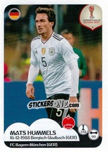 Sticker Mats Hummels - FIFA Confederation Cup Russia 2017 n. 237 - Panini