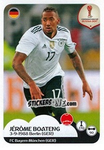 Cromo Jérôme Boateng - FIFA Confederation Cup Russia 2017 - Panini