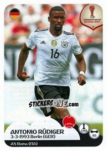 Sticker Antonio Rüdiger - FIFA Confederation Cup Russia 2017 n. 239 - Panini