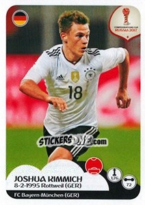 Sticker Joshua Kimmich - FIFA Confederation Cup Russia 2017 n. 240 - Panini