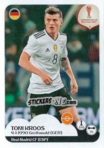 Sticker Toni Kroos - FIFA Confederation Cup Russia 2017 n. 244 - Panini