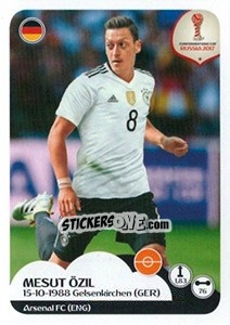 Sticker Mesut Özil - FIFA Confederation Cup Russia 2017 n. 245 - Panini