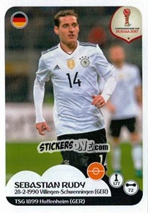 Sticker Sebastian Rudy - FIFA Confederation Cup Russia 2017 - Panini