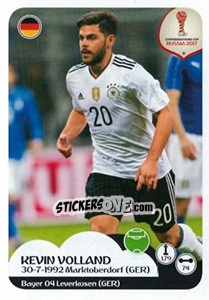 Sticker Kevin Volland - FIFA Confederation Cup Russia 2017 n. 250 - Panini