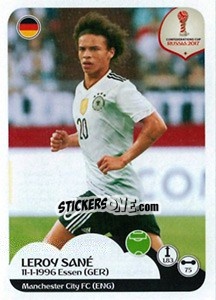 Sticker Leroy Sané - FIFA Confederation Cup Russia 2017 - Panini