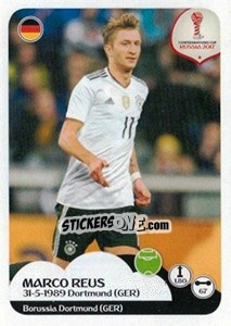 Sticker Marco Reus - FIFA Confederation Cup Russia 2017 n. 252 - Panini