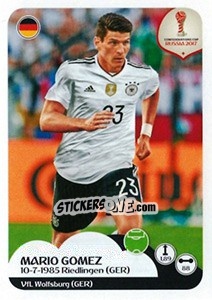 Sticker Mario Gomez - FIFA Confederation Cup Russia 2017 n. 253 - Panini