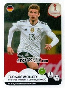 Sticker Thomas Müller - FIFA Confederation Cup Russia 2017 - Panini