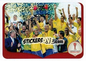 Sticker Brazil 4 x 1 Argentina - 2005 - FIFA Confederation Cup Russia 2017 - Panini