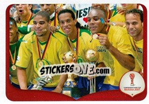 Sticker Brazil 4 x 1 Argentina - 2005 - FIFA Confederation Cup Russia 2017 - Panini